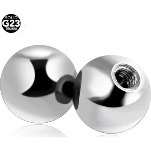 50pcs/lot 16G 14G Titanium Screw Balls Accessories Body Jewelry Rings Lip Nipple Pircings Eyebrow Piercings Stretcher Rings