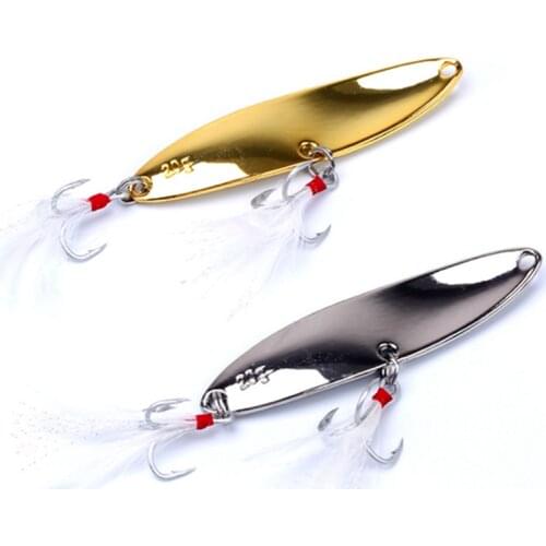 Hyperbolic Lure Sequins With Blood Slot Feather Hook 10/15/20/25 G Freshwater Long Shot Fake Bait Wobbler Bait For Fishing