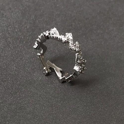 UMGODLY Fashion Silver Color Ring Micro Zirconia Branches Finger Ring for Women Jewelry Festival May New Arrival