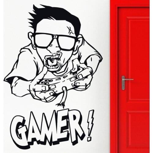 Video Game Sticker Play Decal Gaming Posters Gamer Vinyl Wall Decals Parede Decor Mural 19 Color Choose Video Game Sticker
