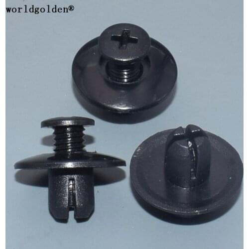 Worldgolden 100pcs Push-Type Retainer for Honda#90675-S3-003,90675-SB3-003 Mazda#F01-56-964 Nissan#63876-95596