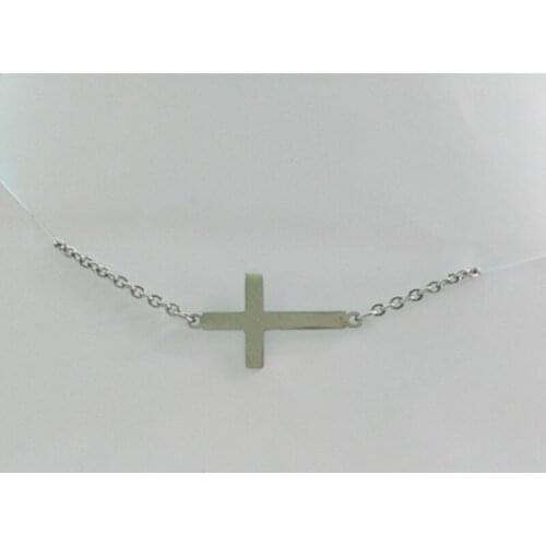 Fashion Jewelry Women Stainless Steel Bracelet Simple Cross Charm Bracelets for Women Cross Bracelets Bangles bracelet homme