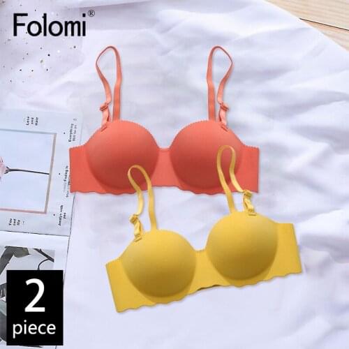 Womens Underwear Sexy Bra Seamless Lingerie Push Up Bras Wireless Intimates Candy Colors Female 32-38