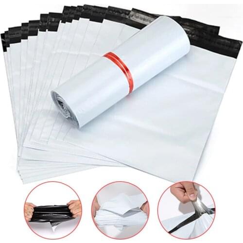 100pcs PE Plastic Courier Bag High Tightness Double Layer Express Envelope Storage Bags Waterproof Envelope Bag for Soft Goods
