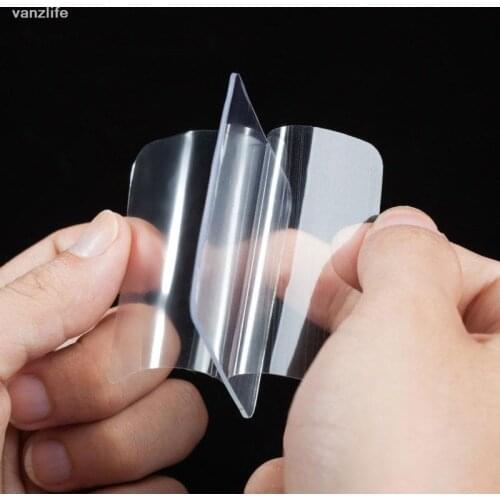 20pcs/vanzlife Strong suction auxiliary stickers waterproof double cellophane tape strips non-trace tile hooks paste stick