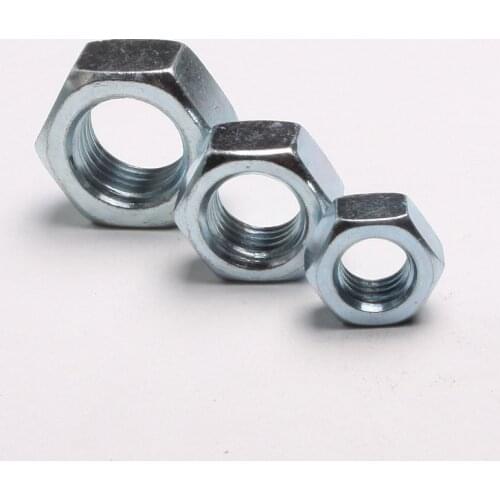 30PCS 8.8 Galvanized High-Strength Hex Nutwhite Zinc Nut M3