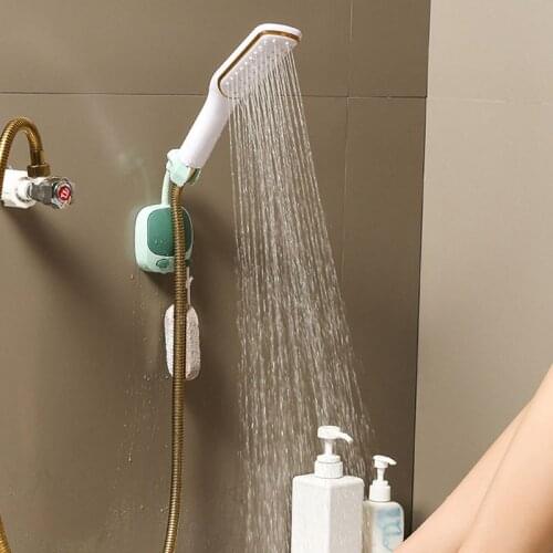 360° Shower Head Holder Punch-Free Adjustable Wall Mounted Adjusting Bracket Base Mount Brackets Bathroom Accessories