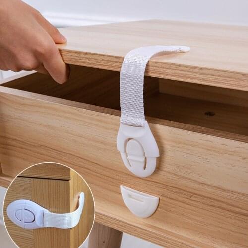 5Pcs/Lot Baby Safety Protector Children Cabinet Plastic Locks for Baby Kids Protection Safety Locks Drawers Toilet Strap Locks