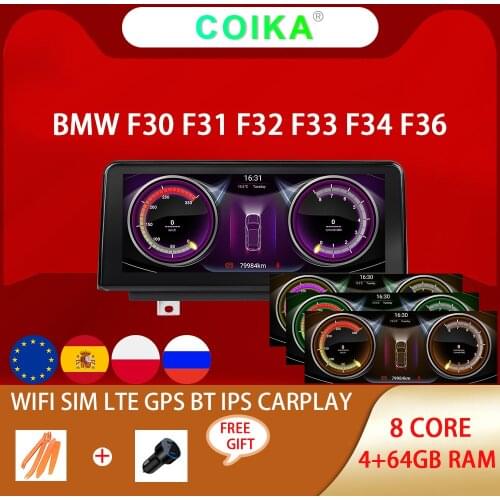 10.25" Android 10 System Car GPS Navi Radio For BMW 3 Series F30 F31 F32 F33 F34 F36 WIFI Google BT SWC IPS Touch Screen Carplay