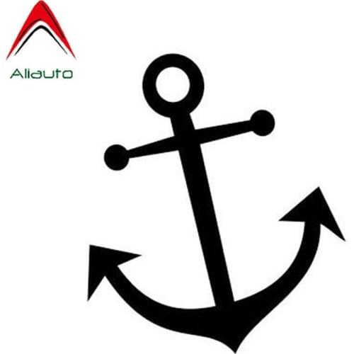 Aliauto Cartoon Anchor Car Sticker Nautical Navy Ocean Cover Scratch Reflective Decals Motorcycle Accessories PVC,15cm*12cm