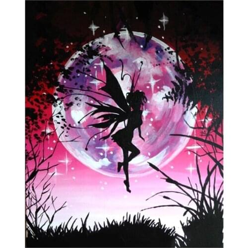 Diamond Painting Cross Stitch Gift Set Butterfly Fairy Round Resin Embroidery Home Decor