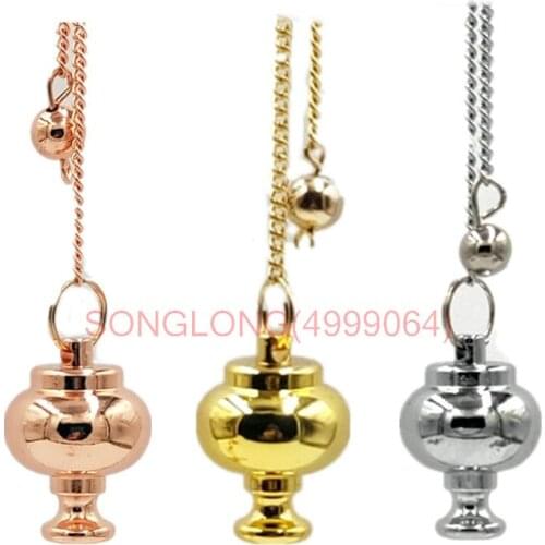 Dowsing Healing Pyramid spiritual Reiki pendulums for dowsing Charms Chakra Amulet Chrome gold rose gold Copper pendant female