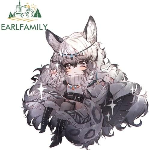 EARLFAMILY 13cm x 12.2cm for Arknights Vinyl Car Wrap Decals Anime Funny Car Stickers Scratch-Proof Camper Bumper Decoration