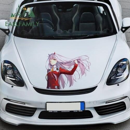 EARLFAMILY 43cm x 35cm For Zero Two Waterproof Car Stickers Car Door Protector Decal Vinyl Material Occlusion Scratch Decor