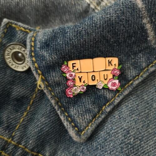 Sweet Fresh Rose Flower cluster Keyboard Enamel Pin Fashion Life Lapel Pin Badge Backpack Denim Jackets Brooch Gift For Friends