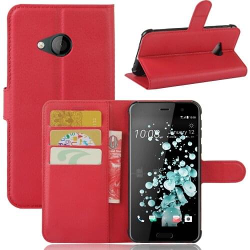 Flip cellphone case for HTC U play,50pcs/lot,luxury leather flip wallet protector case cover for HTC U play,free shipping