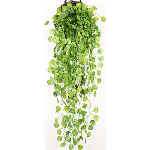 90 cm Artificial Plants Green Leaves Vines Wedding Party Home Garden Fence Wall Hanging Decor Rattan Artificial Liana Garland