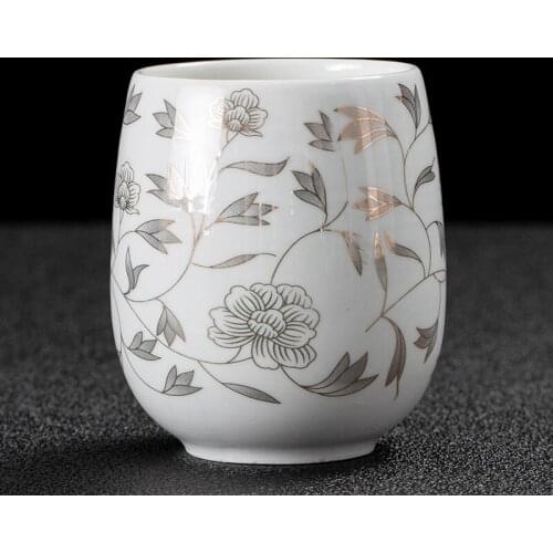 Ceramic Tea Cup, White Porcelain Tea Set, Large Tea Cup, Drinking Water, Single Cup, Household Master Cup