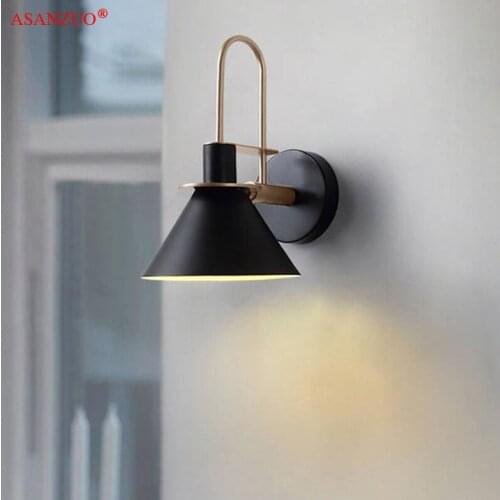 Macaroon Nordic wall lamp E27 LED Wall Lamp Modern Bedroom Beside Lighting Decor Hotel Room Wall Lamp Indoor Lighting