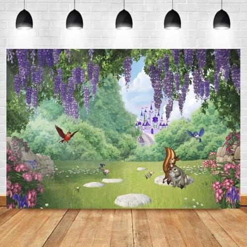 MOCSICKA Safari Jungle Birthday Party Photography Background Castle Forest Children Birthday Backdrops