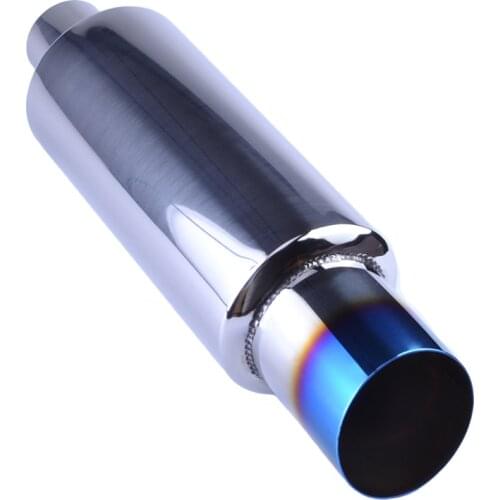 Evil energy Muffer Tip 2 Inches To 3 iInches Out Chrome Exhaust Tail Muffler Tip Pipe Around Silencer Tail Pipe Stainless Steel
