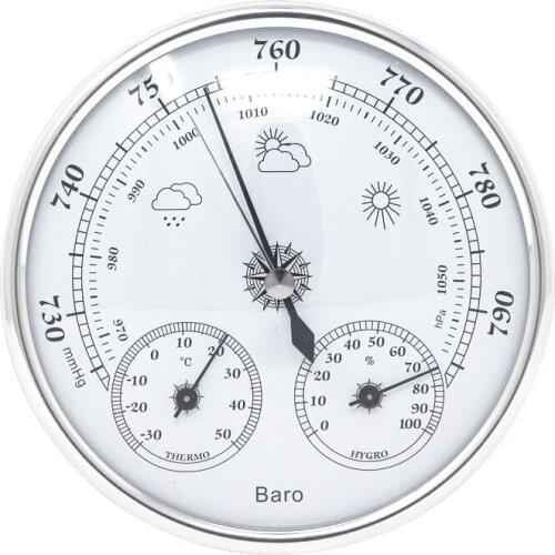 Wall Mounted Household Thermometer Hygrometer High Accuracy Pressure Gauge Air Weather Instrument Barometer