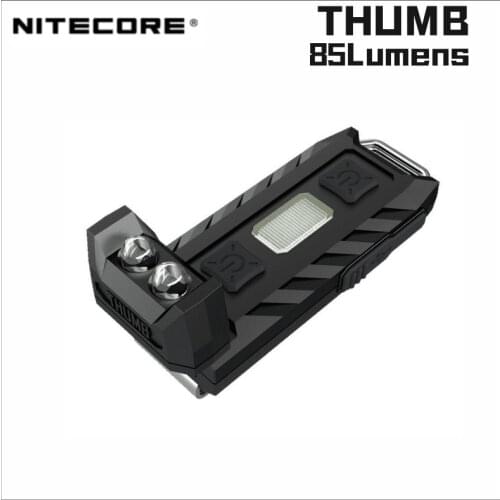 NITECORE THUMB Worklight Keychain Light 85Lumens Rechargeable 120° Thumb Corner Dual light Source Mini Led Flashlight