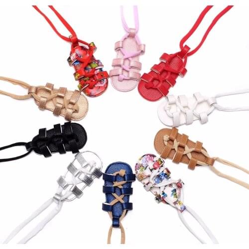 New Summer PU Leather Bandage Sandals kids first walkers Newborn Infant Baby High Gladiator Girl Soft Flat Lace-up party Shoes