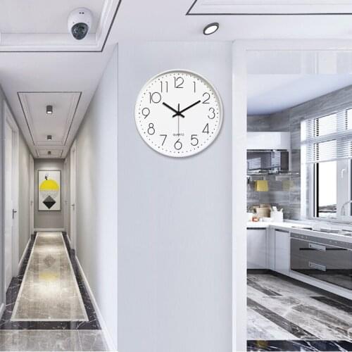 Plastic Silent Hanging Clock Creative Fashion Living Room Stereo Digital Scale Hanging Clock Wholesale 12-Inch Glass Cover Watch