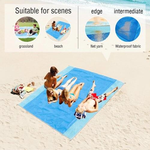 Sand Free Beach Mat Portable Blue beach mat Anti-slip Sand Mats Rug Outdoor floding mat for Beach support drop shipping CE2080/o