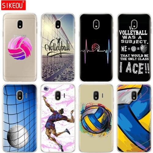 Silicone cover phone case for Samsung Galaxy J3 J5 J7 2017 J330 J530 J730 PRO j2 2018 Volleyball Sports