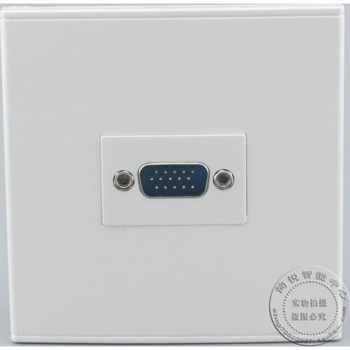 Welded Type 15 Pin VGA Projector Socket Panel Faceplate Outlet Connector Adapter 86*86mm
