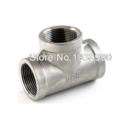1/2" Tee 3 way Female Stainless Steel 304 Threaded Pipe Fitting BSP NEW