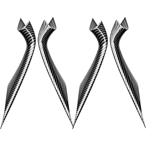 ABS Car Door Handle Inner Pull Armrest Protective Cover Trim For BMW 5 Series G30 G38 2018-2020 Carbon Fiber Texture Interiors