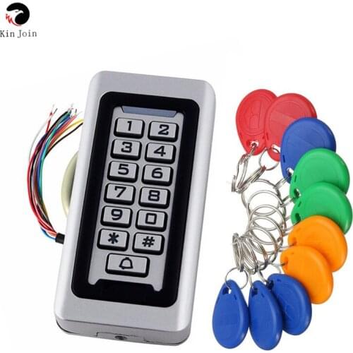 IP68 Waterproof Outdoors Use Metal Stainless Steel Reader 2000Users WG Input And Output Security RF Access Control Keypad
