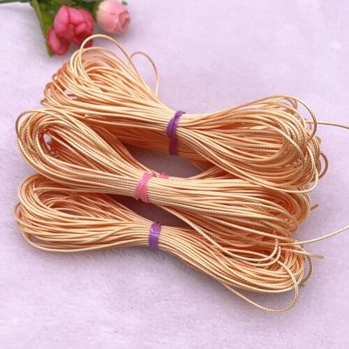 0.5-2.0mm Gold Colour Waxed Cord Waxed Thread Cord String Strap Necklace Rope Beads for Jewelry Making DIY Bracelet Accessories