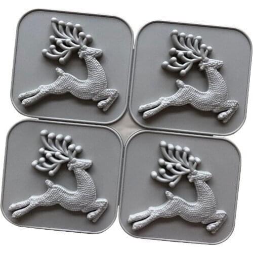 Aromatherapy Wax Silicone Mold Elk DIY Aroma Gypsum Plaster Silicone Mould for Car Pendant Silicone Mold Candle