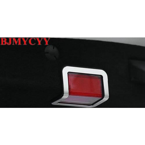 BJMYCYY Aluminium alloy Car Tail Trunk box cover Warning Lamp frame trim sequins for Mercedes Benz E class W213 e200l e300l 2016