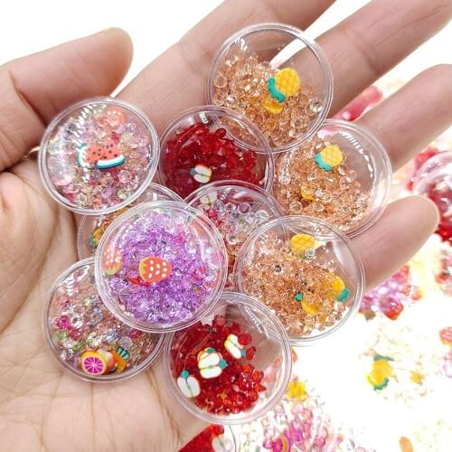20pcs/lot Transparent round shaped with shiny crystal Flowing Patches Appliques for DIY Children Hair Clip Accessories