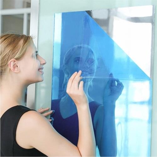 Mirror Sheets Flexible Non Glass Mirror Self Adhesive Tiles Mirror Wall Stickers for DIY Art Home Decor Dropshipping