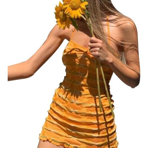 Women Close-fitting Sexy Dress, Boat Neck Sleeveless Off-the-shoulder , Rosy/ Orange