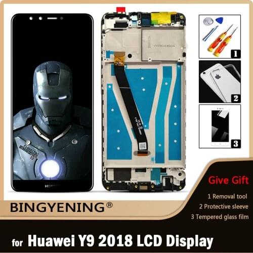 Original For Huawei Y9 2018 LCD Display Screen Touch Digitizer Assembly For 5.93 inch Huawei Y9 2018/Enjoy 8 Plus With Frame