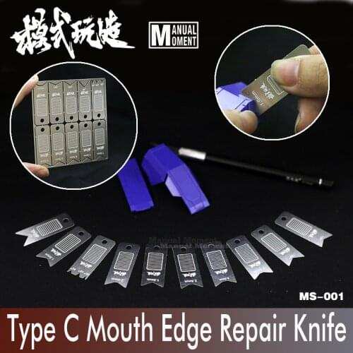 10 in 1 Gundam Type C Mouth Edge Repair Tools DIY Necessary Edge Horn Repair Knife Modeling Hobby Craft Accessory