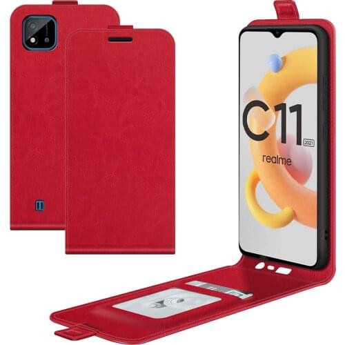 2021 C11 Case For Realme C11 RMX3231 PU Leather Silicone Bumper Card Pocket Holder Magnetic Suction Shell For Realme C11 Case