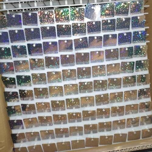 50pcs White/Colorless Background Boards with PET Square Laser Silver Sequins For Wedding Backdrops Outdoor Advertising Panels
