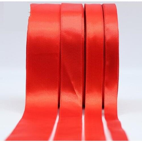 91 meter/roll Silicon Wappes red Ribbon for Wedding Christmas Party diy Bow Ribbons