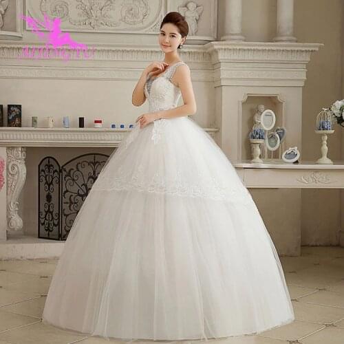 AIJINGYU 2021 ivory Customized new hot selling cheap ball gown lace up back formal bride dresses wedding dress WK558