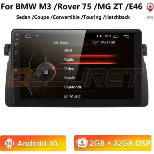 9 INCH Android 10 2G 32G Car RADIO for BMW E46 318 325 320 Car GPS M3 3series Navi Radio Multimedia RDS DVR SWC Quad Core