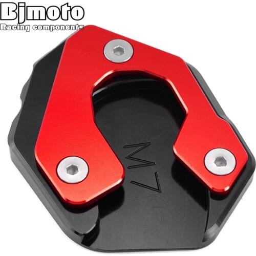 BJMOTO MT-07 Motorcycle Side Stand Enlarge CNC Foot Plate Extension Pad Kickstand For Yamaha MT07 MT 07 parts 2014 2015-2019