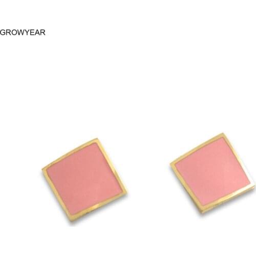Gibbose Square Enamel Stud Earring Stainless Steel Women Fashion Jewelry Geometric Resin Earrings 1 Pair Free Shipping